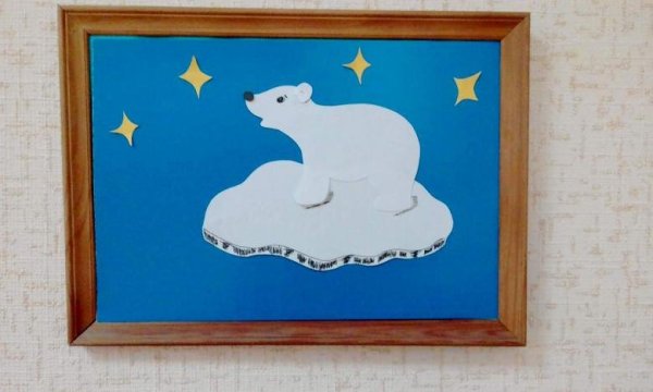 Аппликация белый медведь в подготовительной группе
