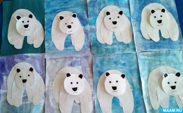 Аппликация на тему животные севера