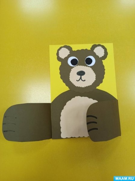 Аппликация Медвежонок в средней группе