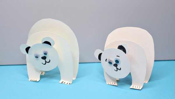 Объемный медведь из бумаги