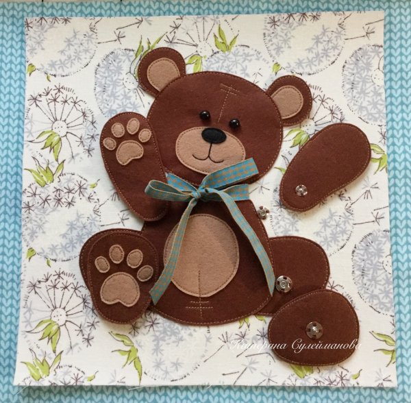 Медведь из фетра