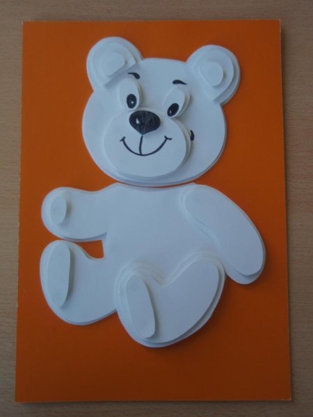 Поделка медведь из бумаги
