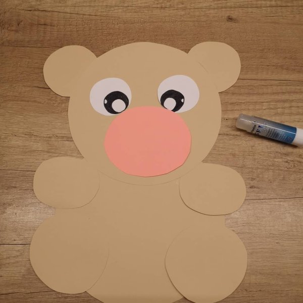 Поделка мишка из бумаги