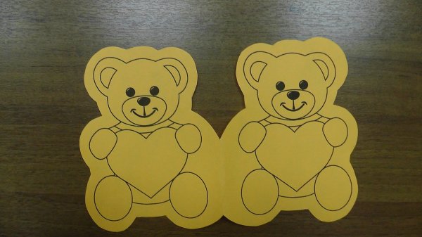 Аппликация в виде медведя