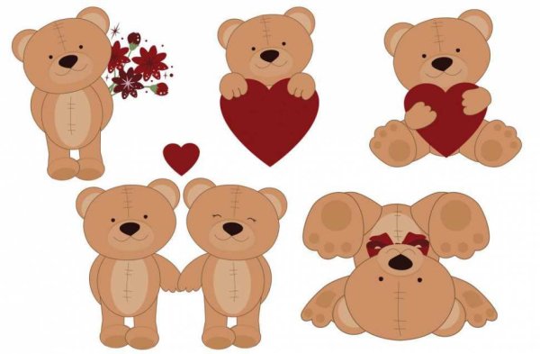 Мишка из бумаги шаблон