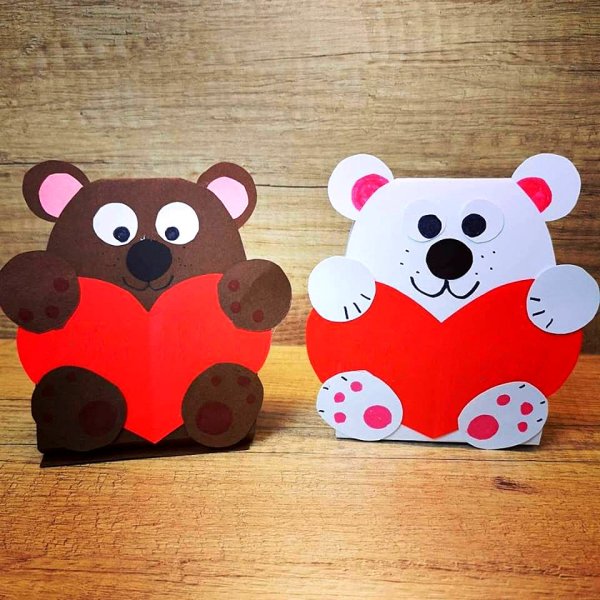 Поделка медведь из бумаги