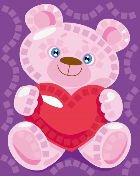 Аппликация Медвежонок с сердечком