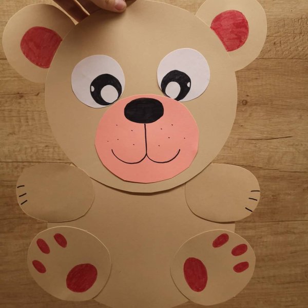 Поделка медведь из бумаги