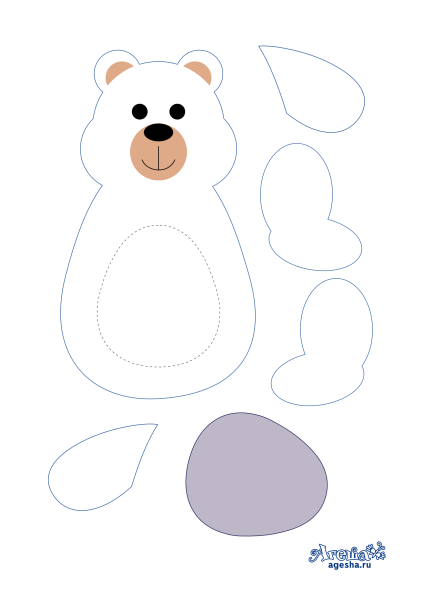 Аппликация мишка