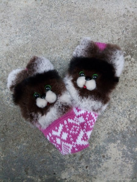 Рукавицы натуральный мех