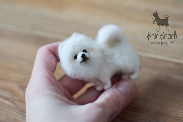 Шпиц из шерсти валяние