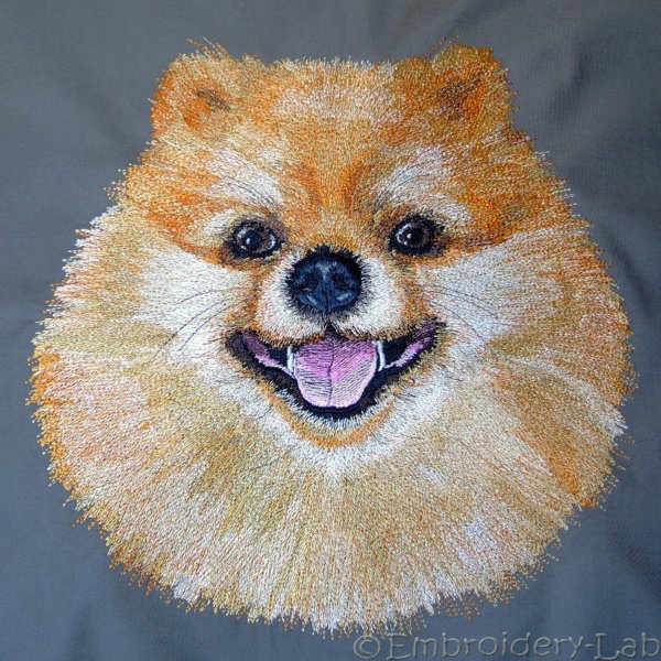 Машинная вышивка шпиц