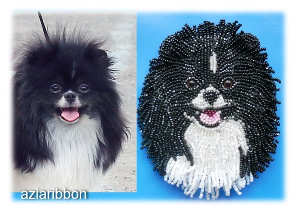 Шпиц из бисера