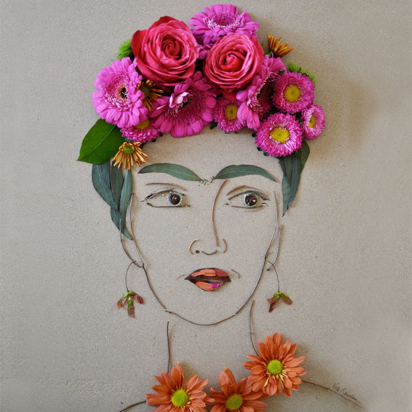 Коллаж из цветов Фрида
