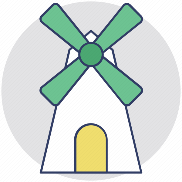 Аппликация ветряная мельница