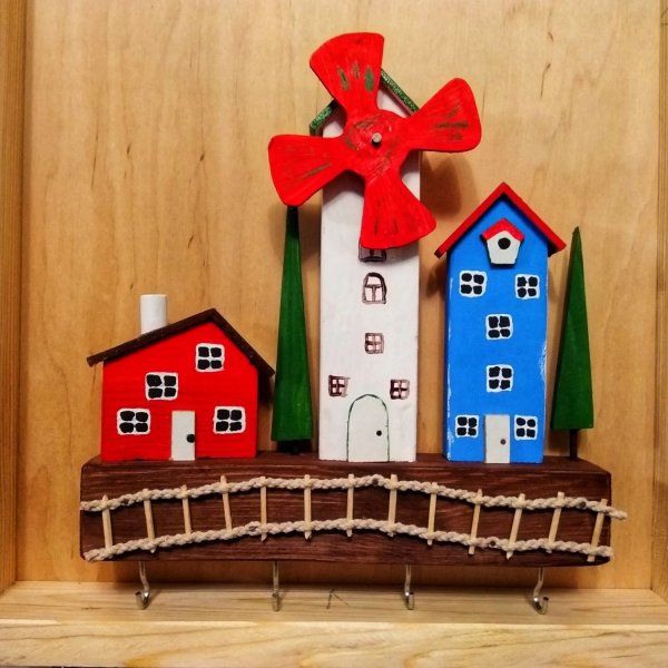 Ключница в виде мельницы