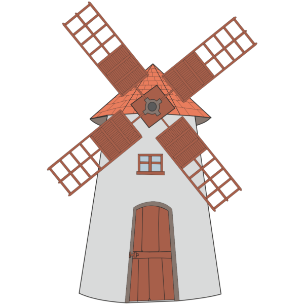 Мельница вид сбоку