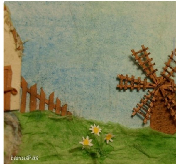 Аппликация мельница