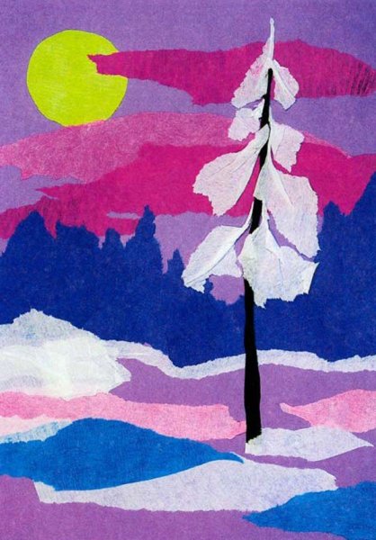 Аппликация из бумаги