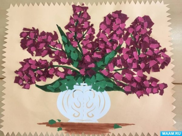 Аппликация из рваной бумаги