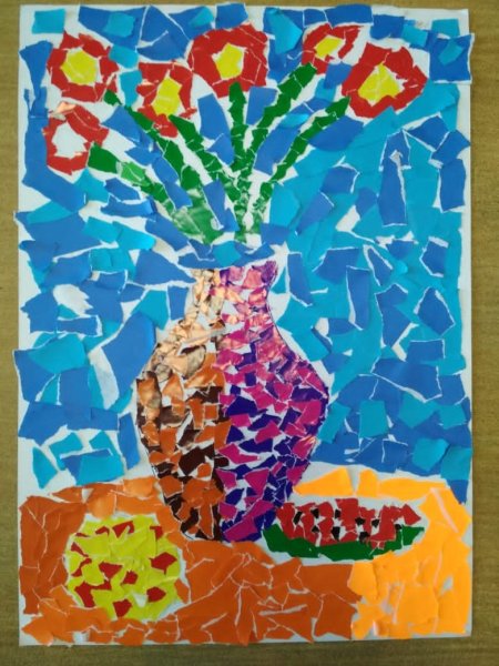 Обрывная бумажная мозаика