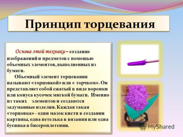 Аппликация торцевание