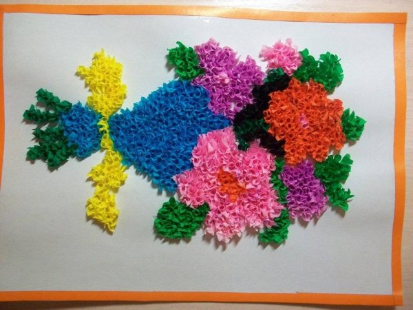 Торцевание фиалки