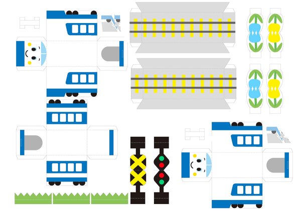 Шаблоны поездов из бумаги