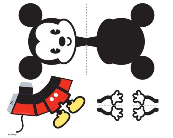 Микки Маус для вырезания