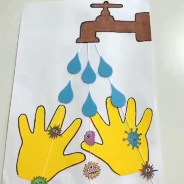 Аппликация на тему чистые руки