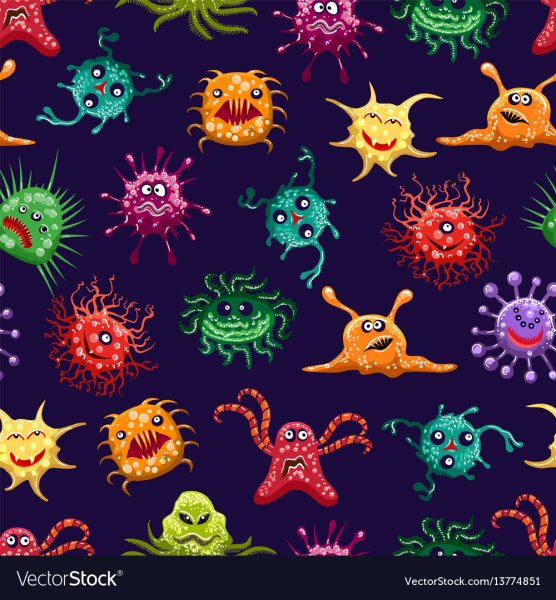 Узор цветной монстры