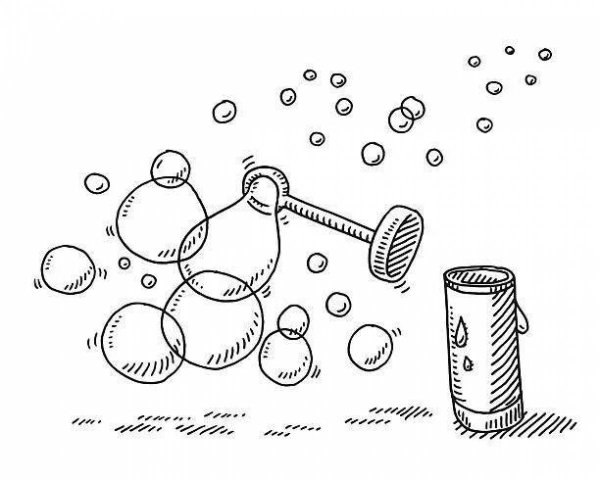 Мыльные пузыри раскраска