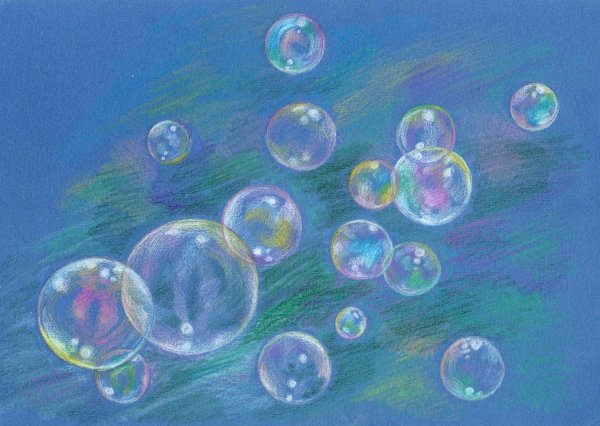 Мыльные пузыри гуашью