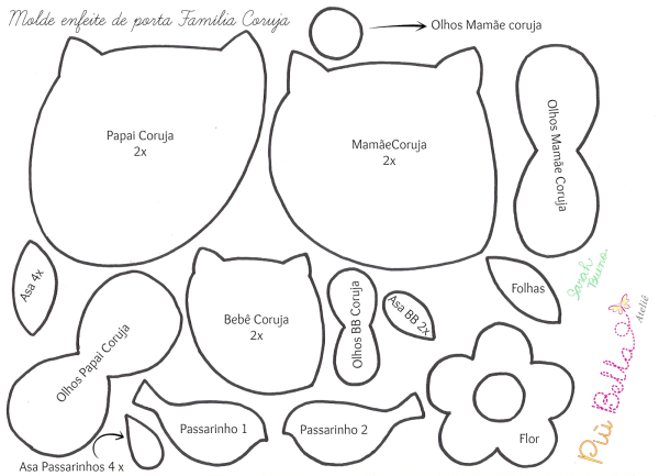 Мимишки выкройка из фетра