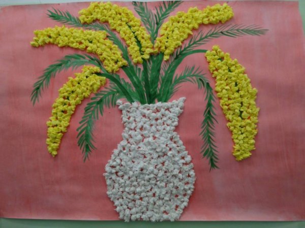 Аппликация Мимоза