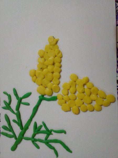 Аппликация Мимоза