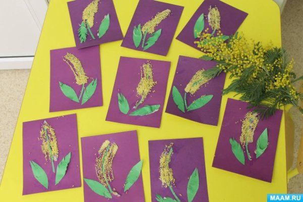 Аппликация Мимоза