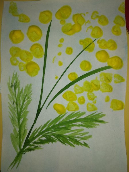 Поделка Мимоза для детей