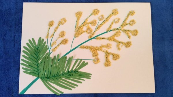 Аппликация Мимоза