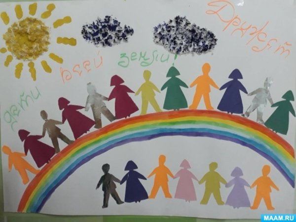 Аппликация дружат дети всей планеты