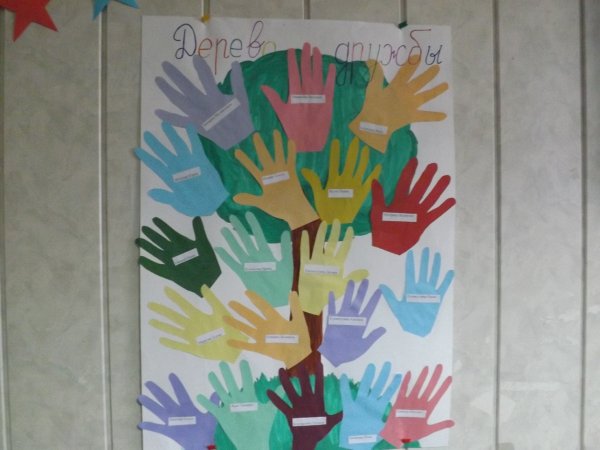 Коллективная аппликация дерево дружбы