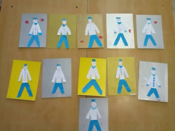 Аппликация профессии подготовительная группа