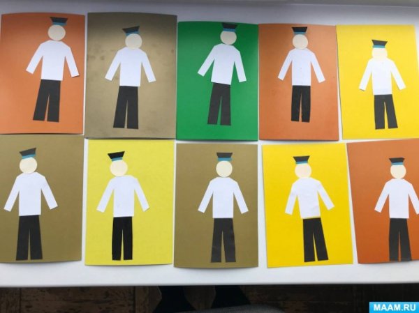 Аппликация в подготовительной группе на тему профессии