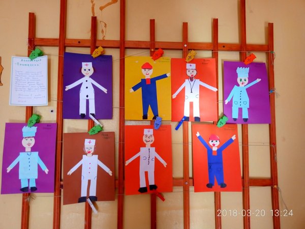 Аппликация в средней группе на тему профессии