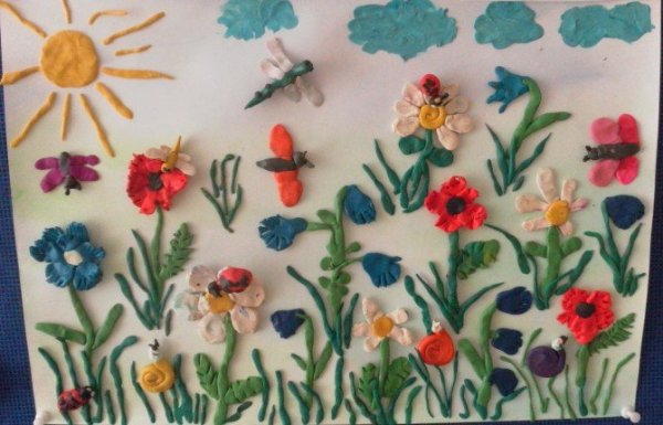 Цветочная Поляна пластилинография