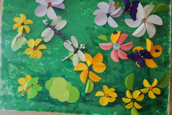 Поделка на тему цветы и насекомые