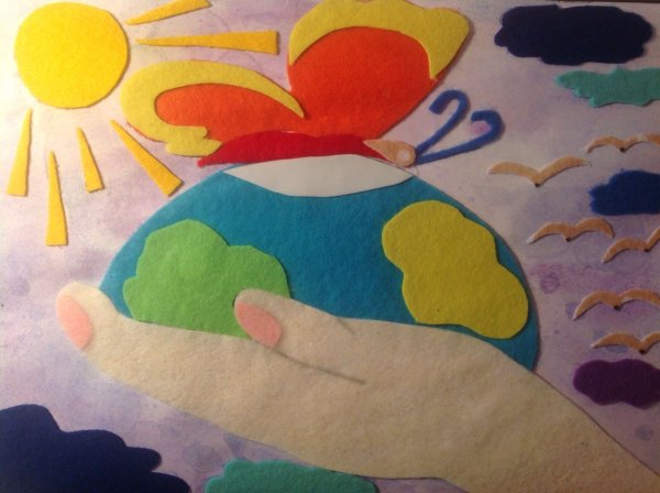 Аппликация на тему миру мир