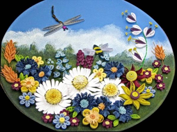 Полянка из квиллинга