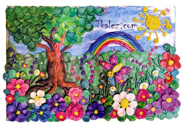 Панно из пластилина для детей