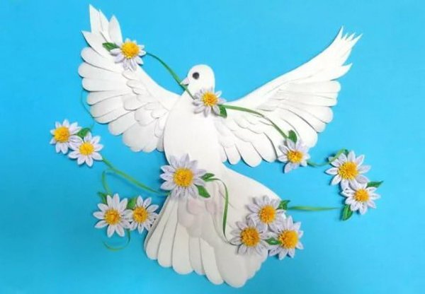 Голубь мира поделка
